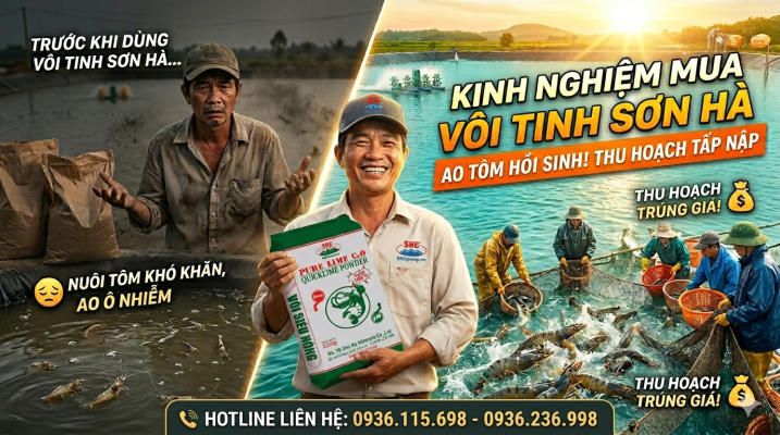 Dùng vôi bột thuỷ sản để ổn định độ kiềm